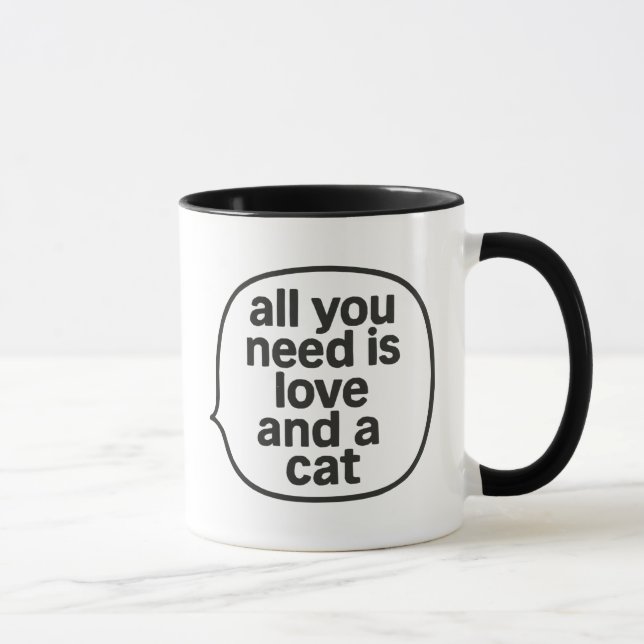 Mug L'amour et un chat (Droite)