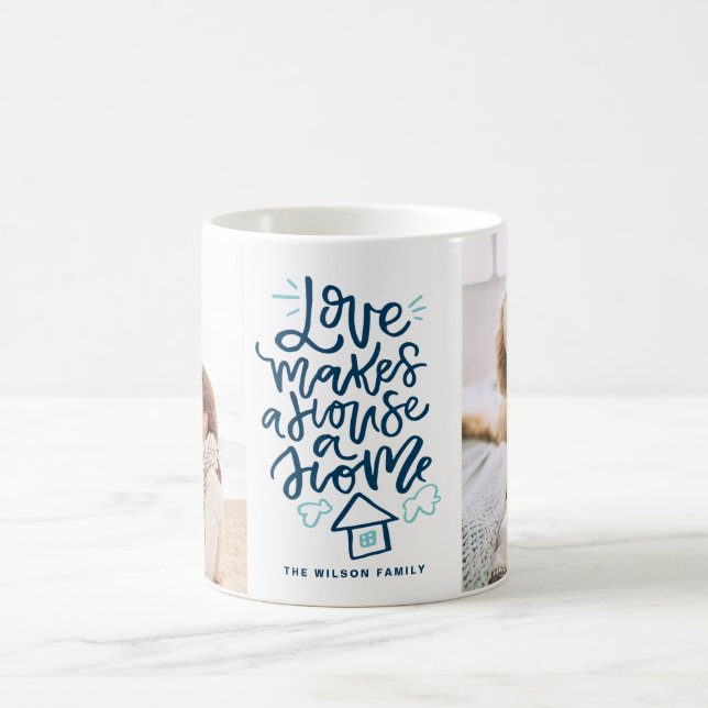 Mug L'amour fait d'une maison une maison en Lettres de (Centre)