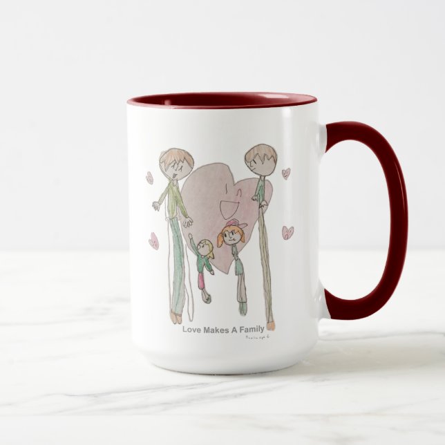 Mug L'amour fait une famille par Annika--tasse de 15 (Droite)