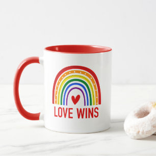 Mug L'amour gagne arc-en-ciel