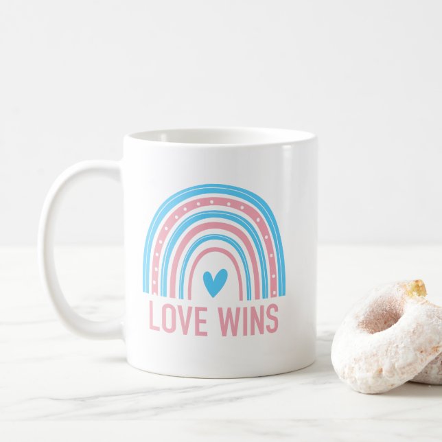 Mug L'amour Gagne Arc-en-ciel Transgenre (Avec donut)