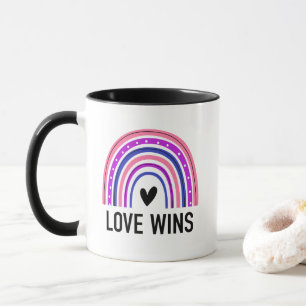 Mug L'amour gagne Genderfluide Rainbow