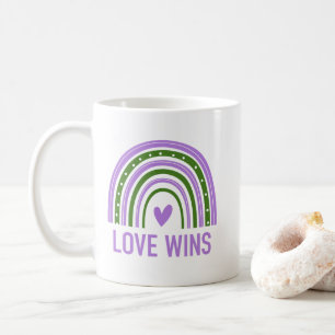 Mug L'amour gagne Genderqueer Rainbow