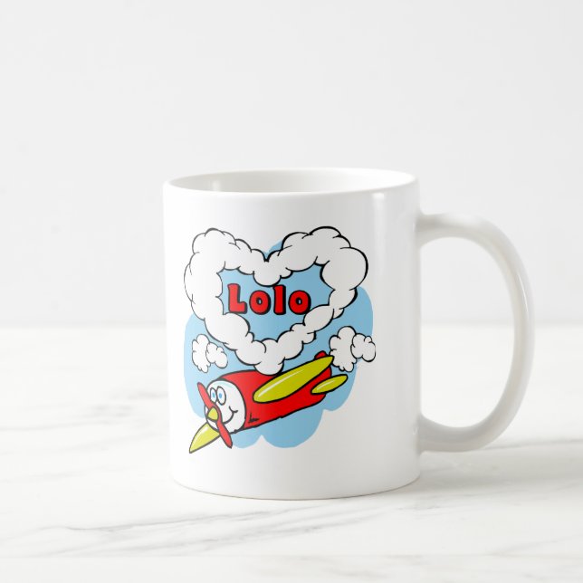 Mug L'amour Lolo badine l'avion (Droite)