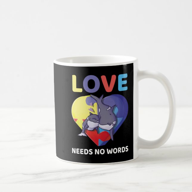 Mug L'amour n'a pas besoin de mots Sensibilisation sur (Droite)