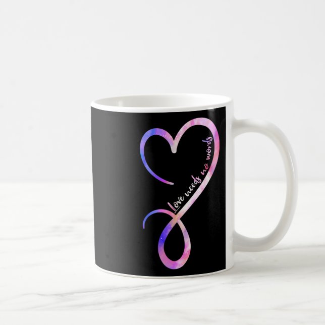 Mug L'amour n'a pas besoin de mots Tolérance de Sensib (Droite)