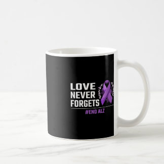 Mug L'amour n'oublie jamais le ruban pourpre Alzheimer