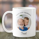 Mug L'amour personnalisé, grand-père Photo<br><div class="desc">Cette chic tasse grand-père dit "Aimez-vous grand-père" et est facilement personnalisable avec votre nom et votre photo. Fait un cadeau spécial pour un grand-parent spécial.</div>