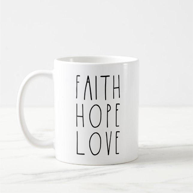 Mug L'amour Rae Dunn d'espoir de foi a inspiré la (Gauche)