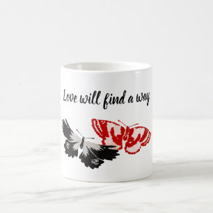 Mug L'Amour Trouvera Un Moyen Avec Les Papillons Vinta