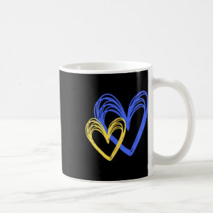 Mug L'amour ukrainien aux cœurs peints L'Ukraine vainc