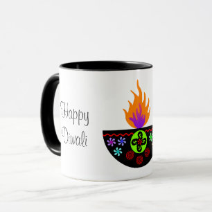 Mug Lampe colorée Diya de Diwali