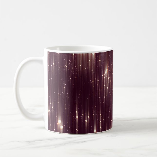 Mug Lampe rose abstraite avec parties scintillant (Gauche)