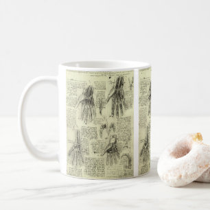 Mug L'anatomie de la main humaine de Léonard de Vinci