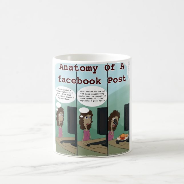 Mug L'anatomie d'une publication Facebook drôle (Centre)