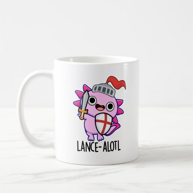 Mug Lance-a-lotl Funny Axolotl Knight Pun (Gauche)