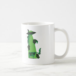 Mug lancement vers le haut du vert de vache