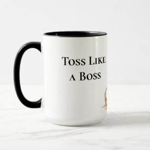 Mug Lancer comme un patron Lancer de crêpes drôle