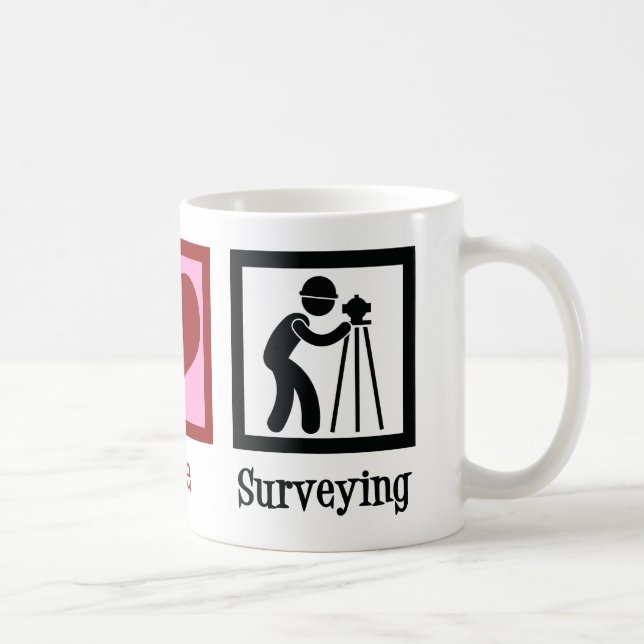 Mug Land Surveyor Peace Love Surveying Company (Droite)