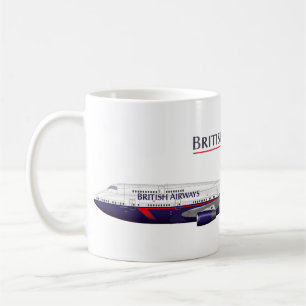 Mug Landor Retro Jumbo Jet Classic British Livery Avia
