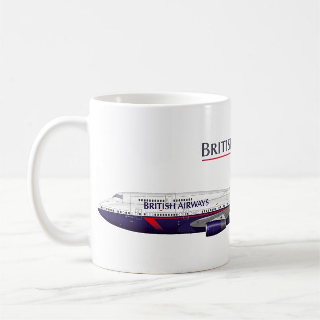 Mug Landor Retro Jumbo Jet Classic British Livery Avia (Gauche)
