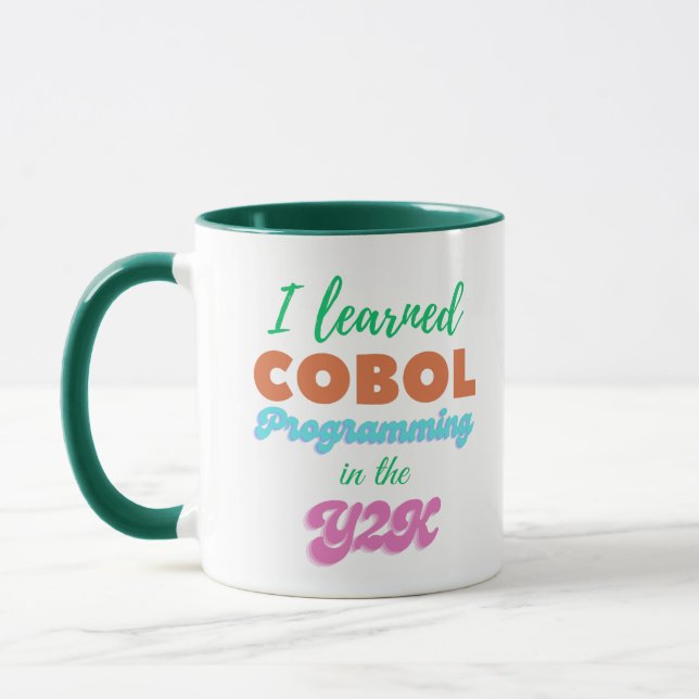 Mug Langage Cobol appris à l'occasion du passage à l'a (Gauche)