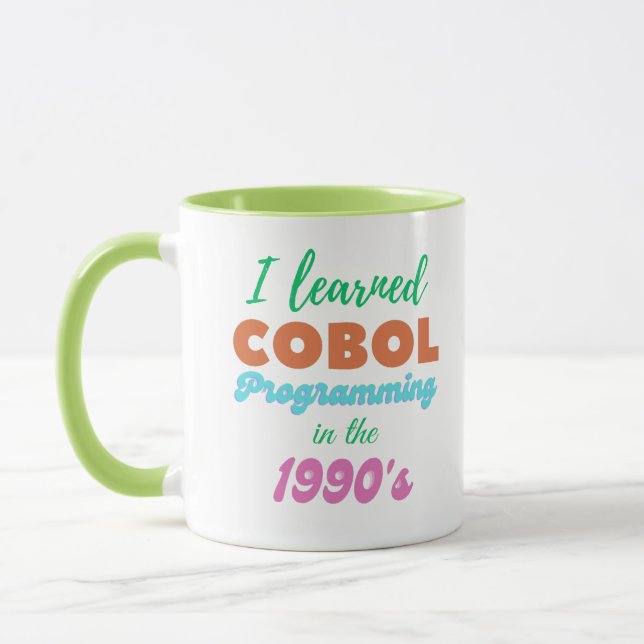 Mug Langage de programmation Cobol appris dans les ann (Gauche)