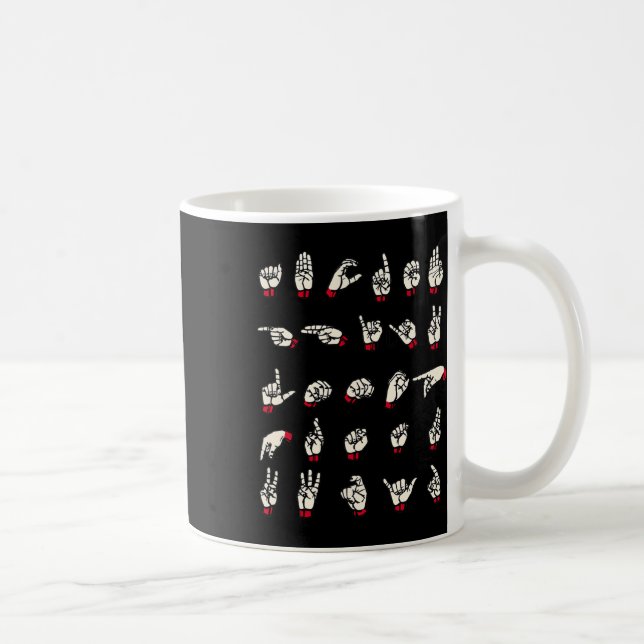 Mug Langue - Alphabet A à Z Sexe Sourd Sensibilisation (Droite)