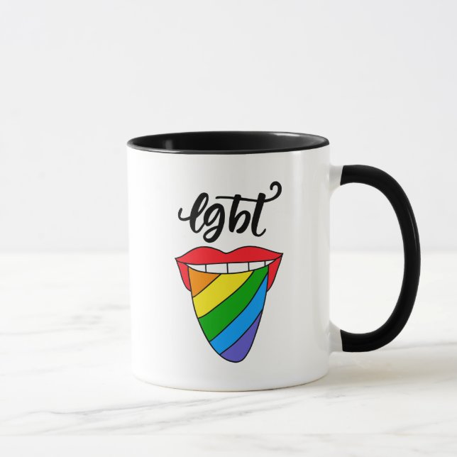 Mug Langue arc-en-ciel LGBT (Droite)