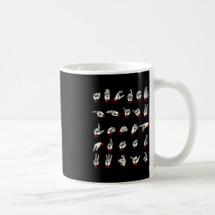Mug Langue des signes - Alphabet A à Z ASL Sourds
