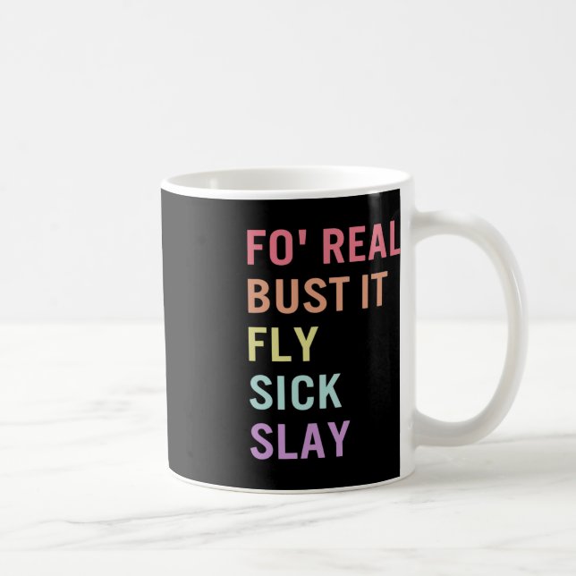 Mug Langue Des Signes Pour Vraiment Bust It ASL Slang  (Droite)