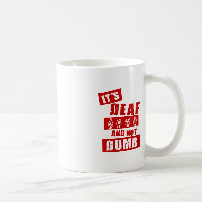Mug Langue des signes Sensibilisation Sourde à la main (Droite)