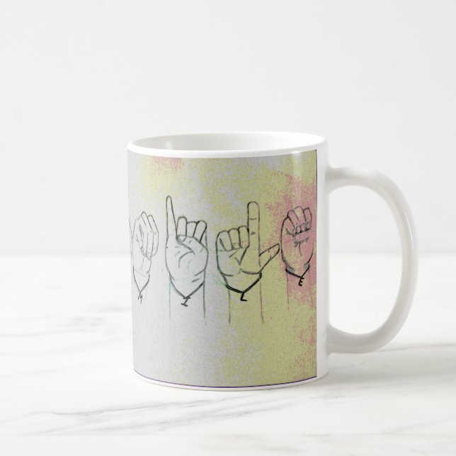 Mug Langue des signes "sourire " (Droite)