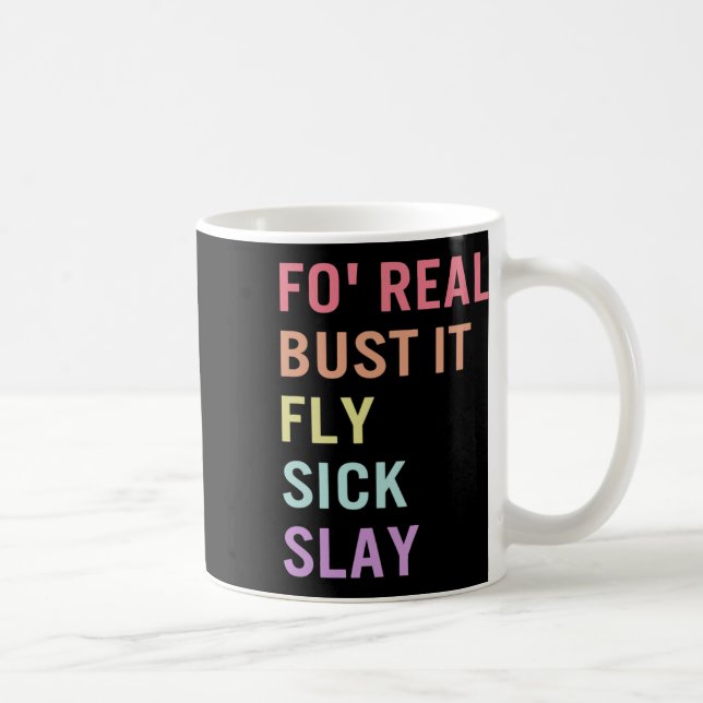 Mug Langue Pour Vraiment Bust It Asl Slang Tee Sourd R (Droite)