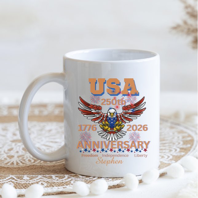 Mug L'anniversaire des 250 ans de l'Amérique aigle cha (Créateur téléchargé)