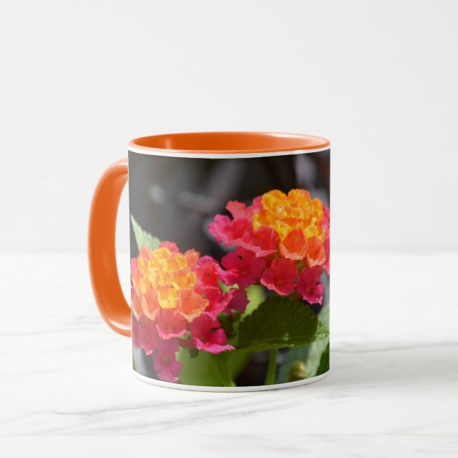 Mug Lantana Bright Colorful Botanical Flowers (Devant gauche)