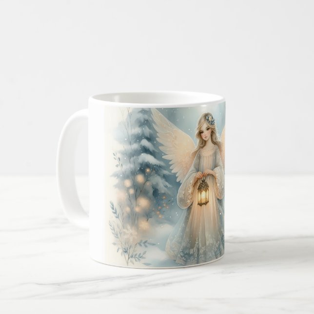 Mug Lanterne céleste d'ange d'hiver de grâce (Devant gauche)