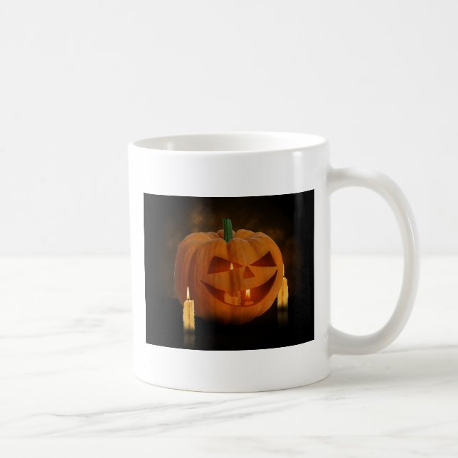 Mug Lanterne Citrouille d'Halloween avec bougies (Droite)