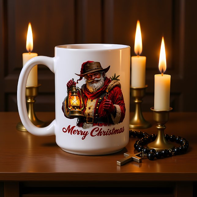 Mug Lanterne de Noël de Santa rude (Créateur téléchargé)