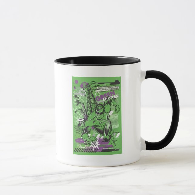 Mug Lanterne verte - Affiche de collage Absurde (Droite)