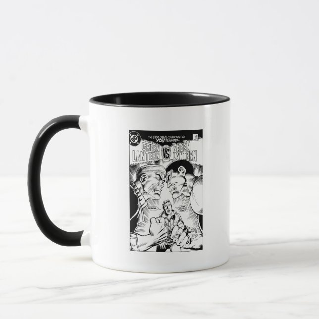 Mug Lanterne verte contre Lanterne verte, noir et blan (Gauche)