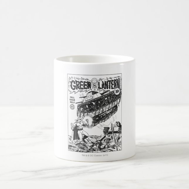 Mug Lanterne verte dans les tranchées, noir et blanc (Centre)