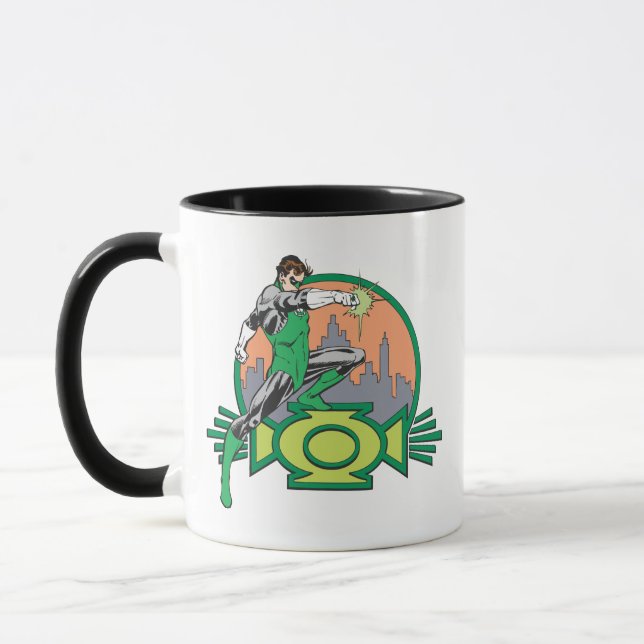 Mug Lanterne verte et paysage urbain (Gauche)