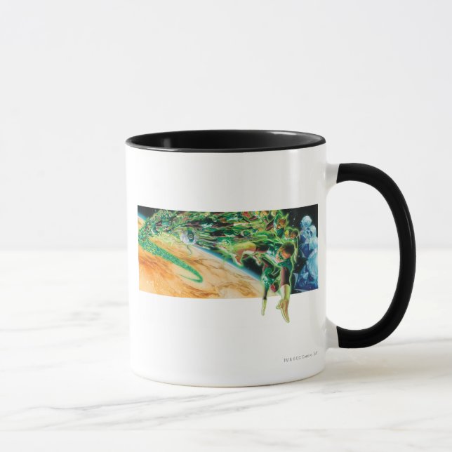 Mug Lanternes vertes volant dans l'espace (Droite)
