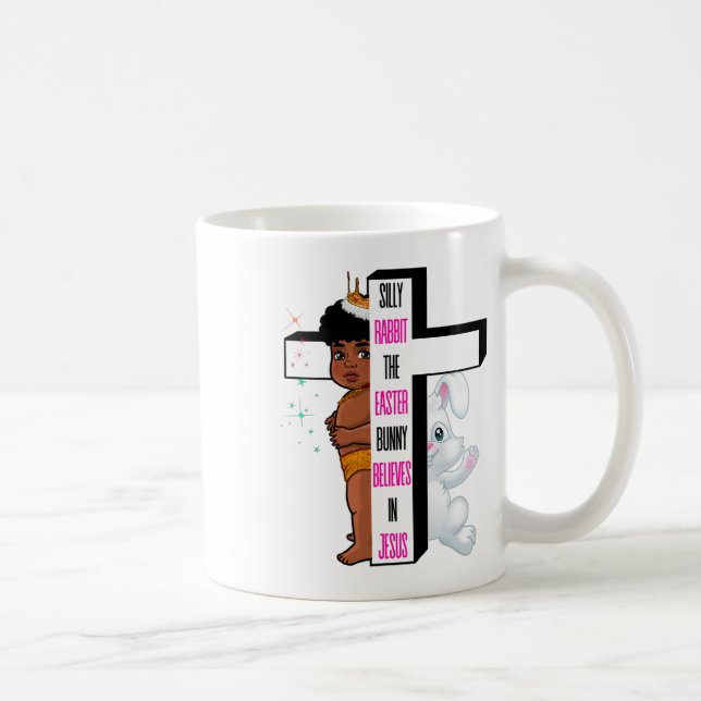 Mug Lapidule Lapin de Pâques croit en Jésus Me (Droite)