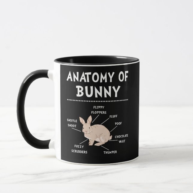 Mug Lapin Anatomie Lapin Lover Bunny Maman (Gauche)