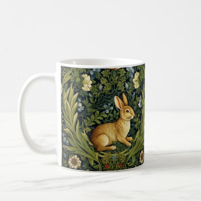 Mug Lapin Art nouveau dans le jardin (Gauche)