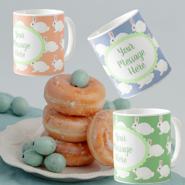 Mug lapin blanc personnalisé (Créateur téléchargé)