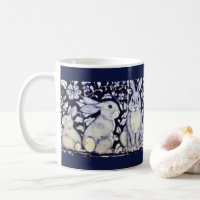 Lapin bleu et blanc 7 lapins ! Cadeau de tuiles fl