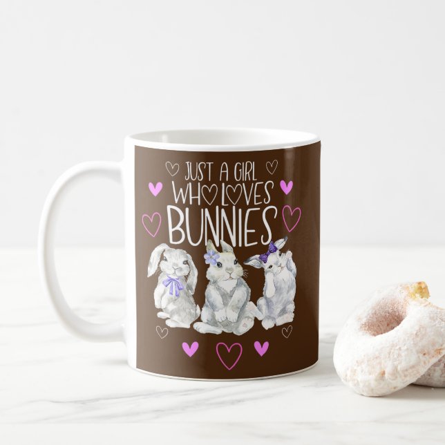 Mug Lapin cool Juste Une Fille Qui Aime Les Lapins  (Avec donut)